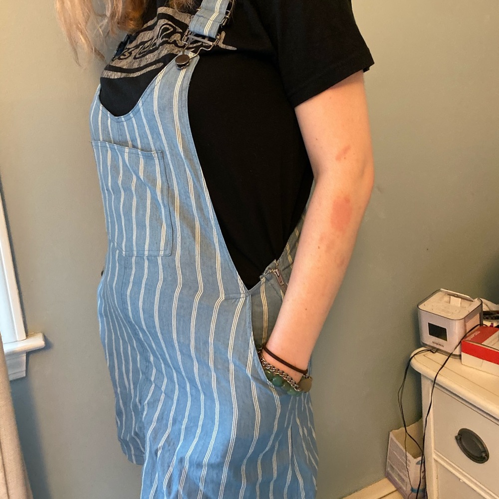 Style rack overall pinstripe dress